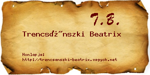 Trencsánszki Beatrix névjegykártya
