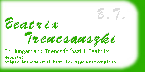 beatrix trencsanszki business card